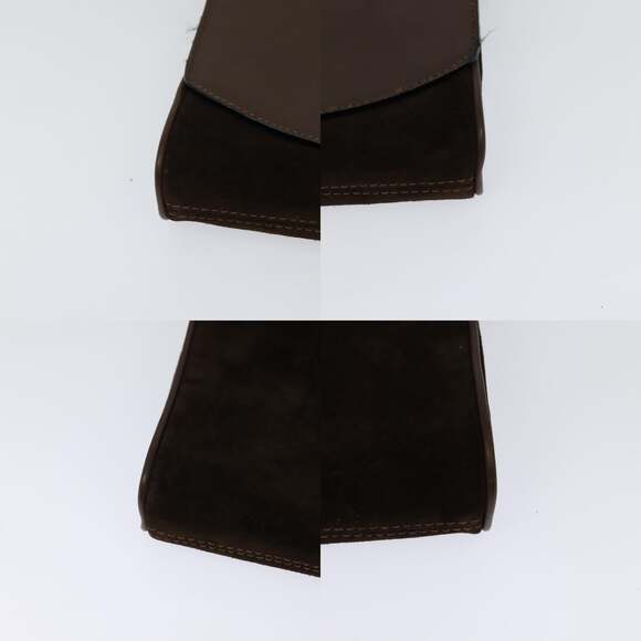 CELINE Shoulder Bag Suede Brown Gold - Picture 10 of 12